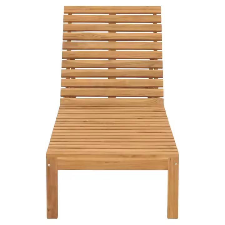 vidaXL Tumbonas madera maciza de teca Cantidad 1 o 2 Sillas de Exterior Ideal para jardín, playa, piscina, terraza Tumbona Piscina Tumbonas Playa Tumbonas Jardín Exterior - 1