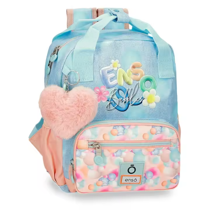 Mochila Enso Bubbles azul claro adaptable a carro - 1