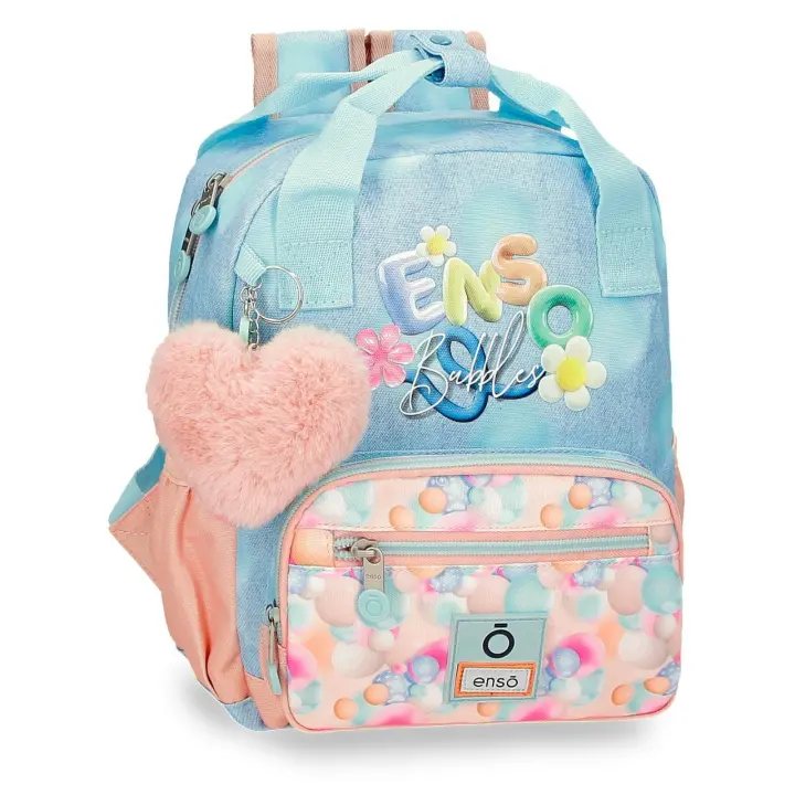Mochila Enso Bubbles azul claro adaptable a carro - 1