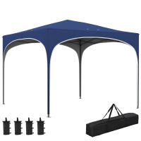 Outsunny Carpa Plegable 3x3 m Cenador de Jardín Altura Ajustable con Bolsa de Transporte Impermeable Anti-UV y Bolsas de Arena para Exteriores Jardín Patio - details 0