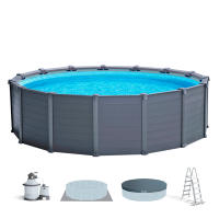 Piscina desmontable Graphite Grey Panel INTEX - 478x124 cm, 16.500 litros - details 0