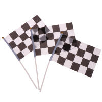 10Pcs Bandera Cuadrada Negra Y Blanca De Alta Calidad Para Carreras Bandera De Automóvil De Polyester Decoración De Deportes - details 9