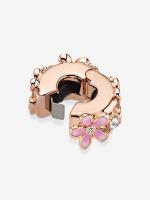 Pandora - Charm with clip espaciador de Margarita Rosa-Baño de Gold Rose de 14 K - details 0