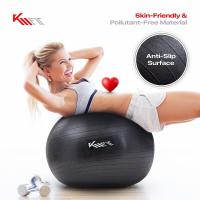 Arebos Pelota de Entrenamiento Km-fit - Pilates, Yoga, Gimnasia - 55/65/75 Cm - Negro/Azul/Gris/Rosa - details 12