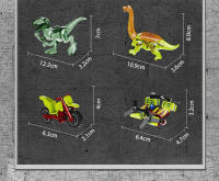 Kit De Construcción De Bloques De Dinosaurio Jurassic 523PCS Tyrannosaurus Rex Adventure Team Para Niños Y Adultos Juguetes DIY Regalos - details 7