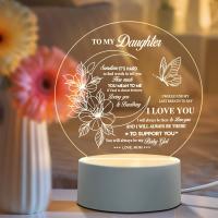 Luz De Noche Personalizada Para Hija Regalo De San Valentín Cumpleaños Graduación Bodas Forma De Corazón Único Regalo Para Mujeres Niñas - details 3