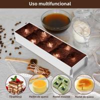 Parrilla Para Tarta Rectangular Antideslizante Molde Para Tiramisú Y Queso Cheesecake De Aleación De Aluminio Herramientas De Hornear Para Postres - details 5