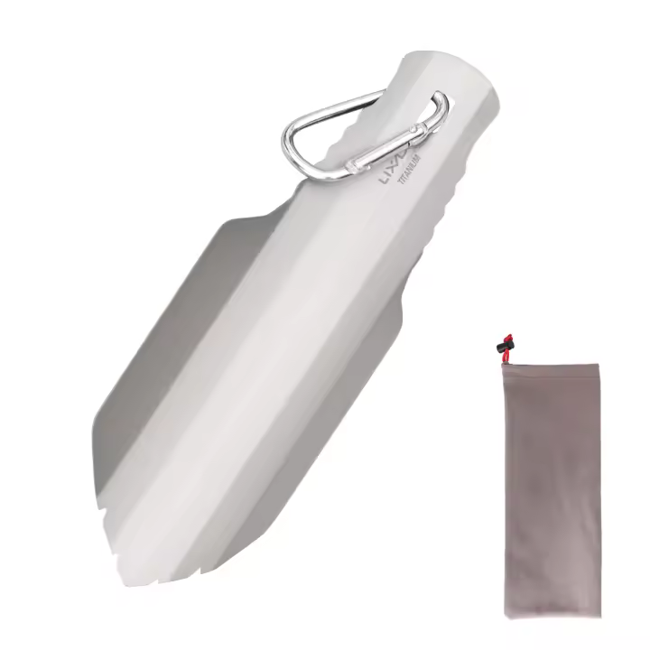 Lixada Tierra De Titanio Shovel Camping Compacto Herramienta Multifuncional Para Senderismo Supervivencia Ultraligero Para Exteriores - 1