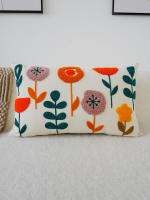 Funda De Cojín Floral Sin Relleno 1pc Diseño Moderno De Flores Para Decoración De Hogar Silla Sofá Cama Material Poliéster 100% - details 2