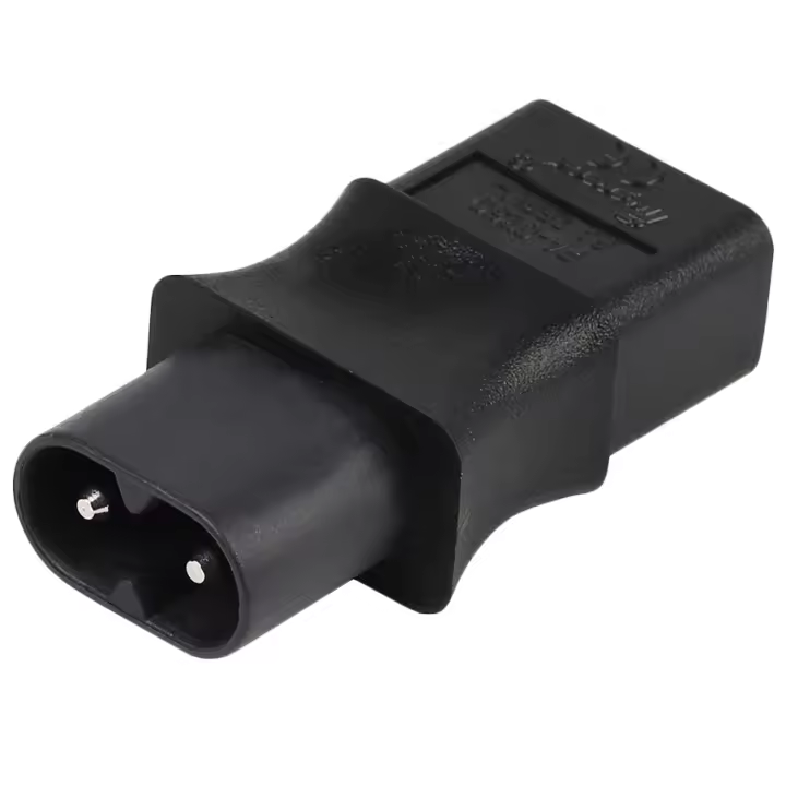 Adaptador de CA de 2 pines Iec 320 C8 macho a Iec 320 C9 hembra, convertidor de potencia Industrial de la UE de 6A/250V - 1