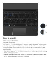 Teclado Bluetooth Plegable HUWEI Con Touchpad Y Iluminación Para IOS Android Windows iPad Tableta Teléfono Xiaomi Huawei - details 6