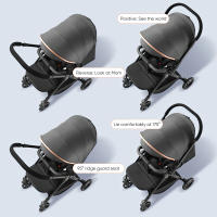 Foldable Baby Stroller Luxurious Portable Travel Baby Carriage Fold Pram High Landscape Shock Absorption Newborn Infant Stroller - details 3