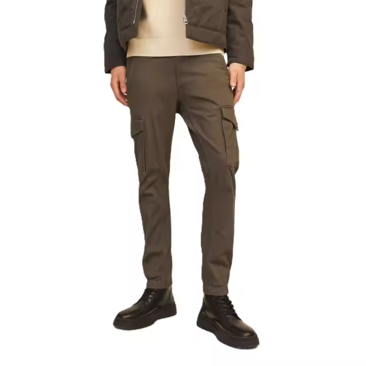 Pantalón Jack & Jones 12139912 marrón cargo - Modelo Paul en color wren - 1