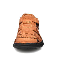 Zapatos De Cuero Genuino Para Hombres Sandalias Clásicas De Verano Para Exterior Caminar Transpirables Sandalias De Hombre - details 19