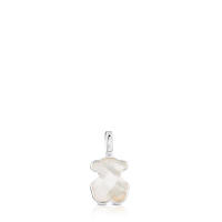 Colgante de oso de piedra preciosa natural de plata esterlina S925, accesorio de collar de bricolaje de lujo que combina con todo - details 5
