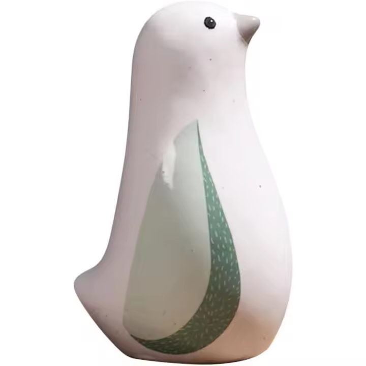 Adorno de pájaro Estatua de pájaro de cerámica Estatuilla de pájaro Arte de pájaro de escritorio Adornado,7X13CM - 1