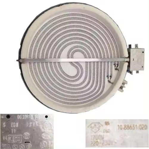 Resistencia Vitro 10.88631.020 60.23170.002 TEKA 600/510 4 P.V.T.R 1700w 220 - 230V 20 cms SWAP / DESMONTAJE - 1