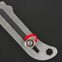Cuchillo De Utilidad De Acero Inoxidable Resistente Con Soporte De Cierre Manual Para Corte Rápido Y Duradero Para Papel - details 3