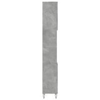 vidaXL Armario de baño madera contrachapada gris hormigón 30x30x190 cm - details 3