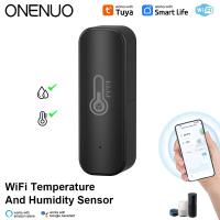 Sensor De Temperatura Y Humedad Inteligente ONENUO Tuya Compatible Con Alexa Y SmartLife Monitoreo Remoto Por App WiFi Negro - details 0