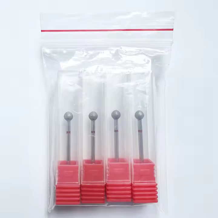 Juego De 4 Piezas De Bit De Cutícula Profesional Para Manicura Y Pedicura De Gel Acrílico Herramienta Eléctrica De Calidad De Salón Material De Acero Inoxidable Y Diamante - 1