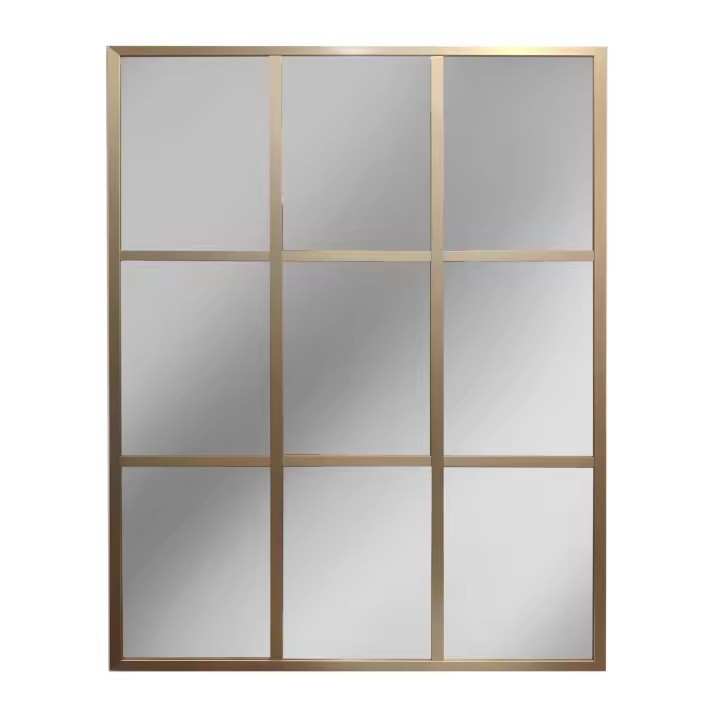 THEROSE - Espejo Ventana Oro 100x80cm Espejo Industrial - 1