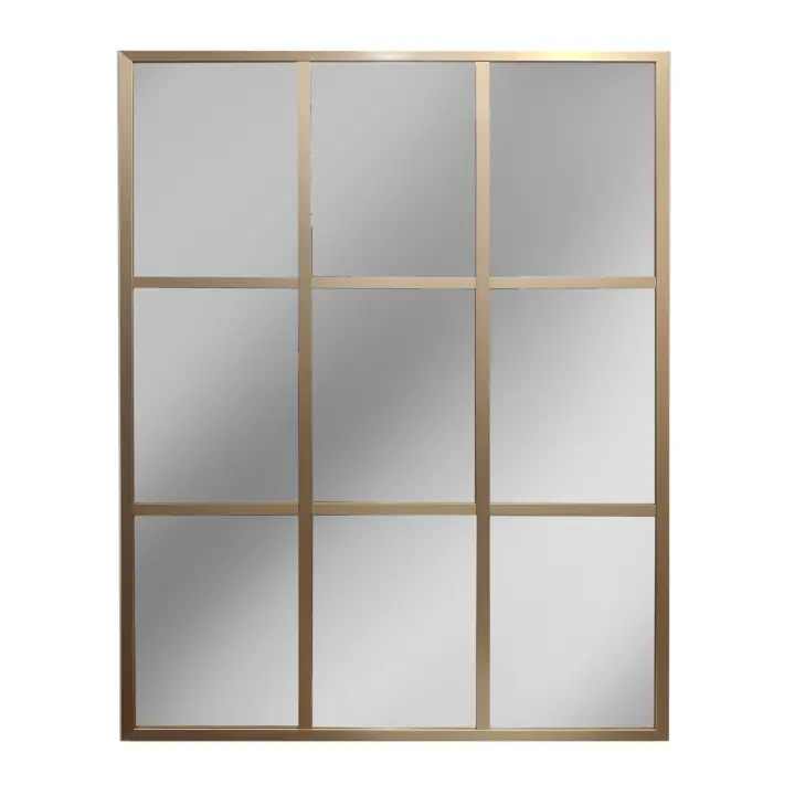 THEROSE - Espejo Ventana Oro 100x80cm Espejo Industrial - 1