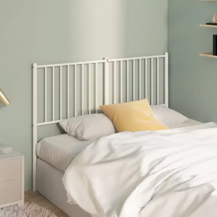 vidaXL Cabecero de metal blanco 140 cm - 1