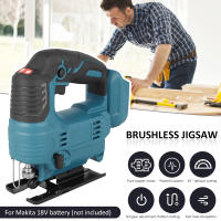 Sierra de Calar inalámbrica, 65mm, 900W 1000-2900rpm, Velocidad Ajustable (1-3), 4 Modos de Corte, Caja Magnética de Hoja, Cortar Madera Metal Plástico, compatible con Makita 18 V baterías (sin batería) - details 1