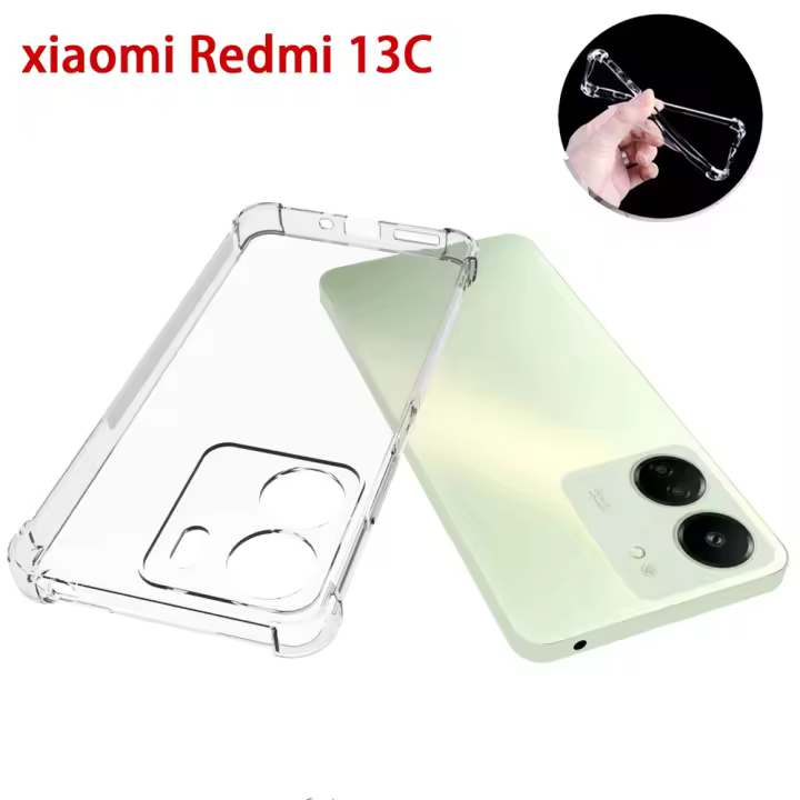 Funda Transparente De Silicona Suave Antigolpes Para Xiaomi Redmi 13C 13C Gruesa 1.5MM Con Bolsa De Aire Cubierta Completa Anti-Resbaladizo Y Resistente a Arañazos - 1