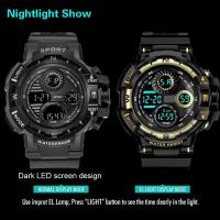 Reloj Digital Militar Para Hombres Reloj Deportivo De Exteriores Resistente Al Agua Con Luz Luminosa Cronógrafo Estudiante Reloj De Pulsera Electrónico - details 4