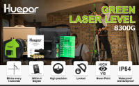 Nivel Láser Huepar 8300G Con Bracket Autonivelado En 3D Y Rayo Verde Herramienta De Medición Precisa De 40m IP54 - details 0