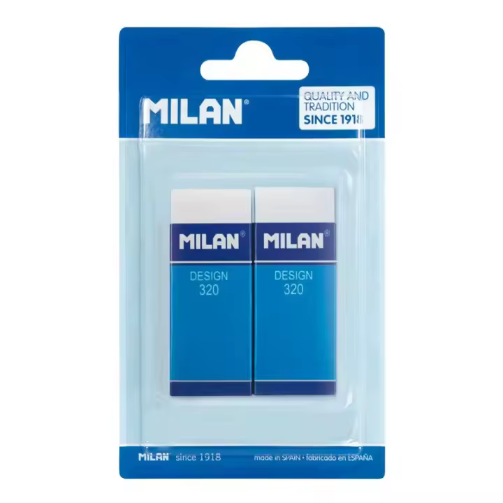 MILAN Blíster 2 Gomas nata® Design 320 con Funda cartón - 1