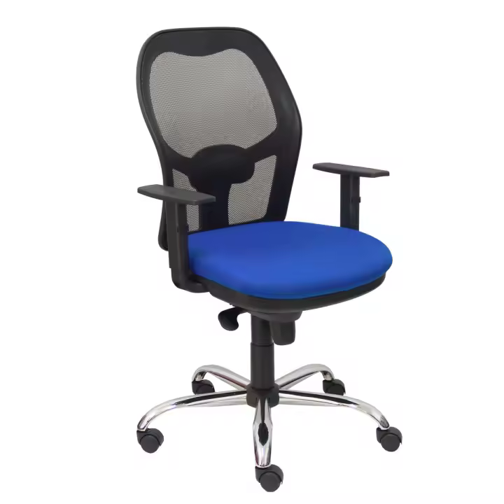 Silla de Oficina P&C 10CCRRN Azul con Respaldo de Poliamida y Certificado UNE EN 1335 - 1