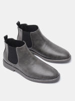 Botas Chelsea Retro Para Hombre 2024 Comodidad Moda Cuero Sintético Botas De Tobillo Encima De La Rodilla Material De Suela TPR - details 24