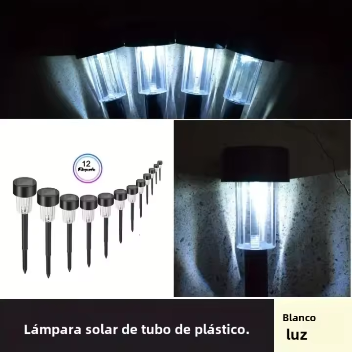 12 Pack Luces Solares Para Jardín LED Impermeables Iluminación De Paisaje Decorativas Para Camino Patio Jardín Yarda - 1