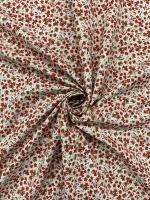 Tejidos Ortuño-  Tela flores rojas para patchwork, liberty, prendas infantiles, decoración hogar ,manualidades, complementos,1m x Ancho 150cm - details 3