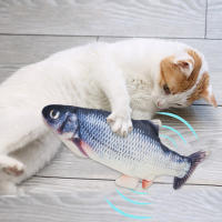 Juguete Para Gatos Pez Interactivo Con Cargador USB Mordedor Eléctrico Realista Para Mascotas Juguetes Chompables Para Gatos Y Perros Suministros Para Mascotas - details 1