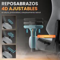 RELAXTY Silla Gaming Ergonómica de Alta Gama – Silla Gamer con Lino Transpirable, Respaldo Reclinable 160°, Reposabrazos Ajustables 4D y Base de Hierro Reforzada – Soporta hasta 150 kg - details 4