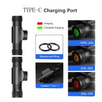 Linterna Frontal LED D10 D20 1000LM Recargable Tipo C USB Impermeable Torcha Frontal Para Camping Y Pesca Con Lente Zoomable - details 5
