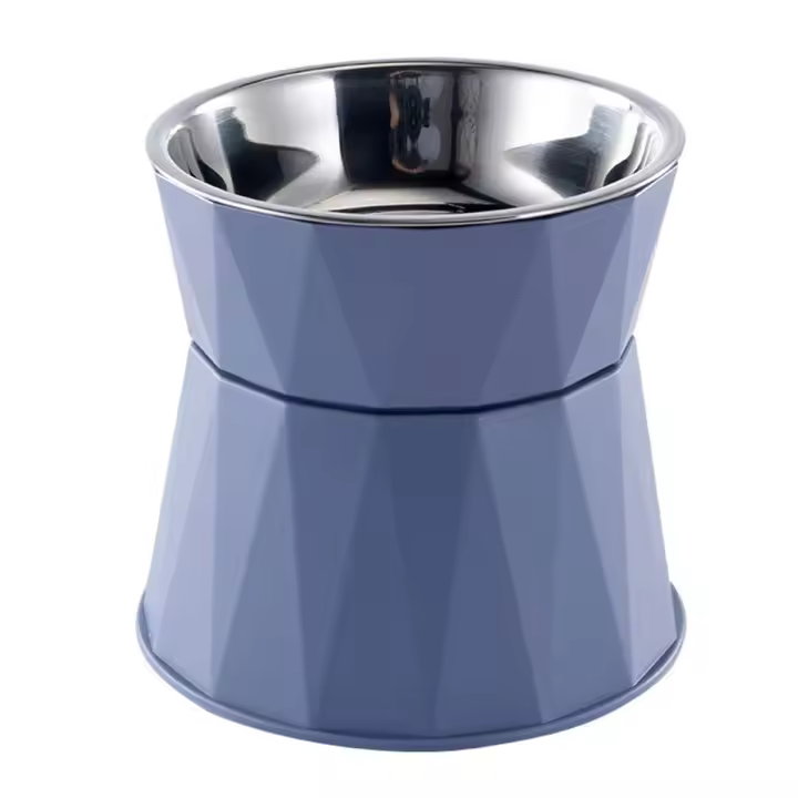 Cuenco Elevado para mascotas con diseño de protector de Cuello, soporte Elevado para Agua y Comidas, Cuenco pequeño de Maple inoxidable para perros y Gatos - 1