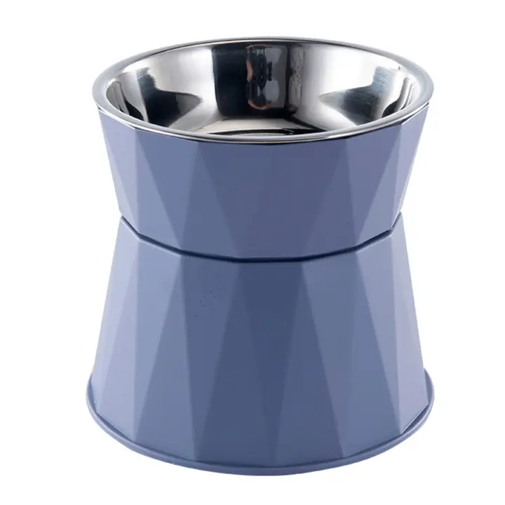 Cuenco Elevado para mascotas con diseño de protector de Cuello, soporte Elevado para Agua y Comidas, Cuenco pequeño de Maple inoxidable para perros y Gatos - 1