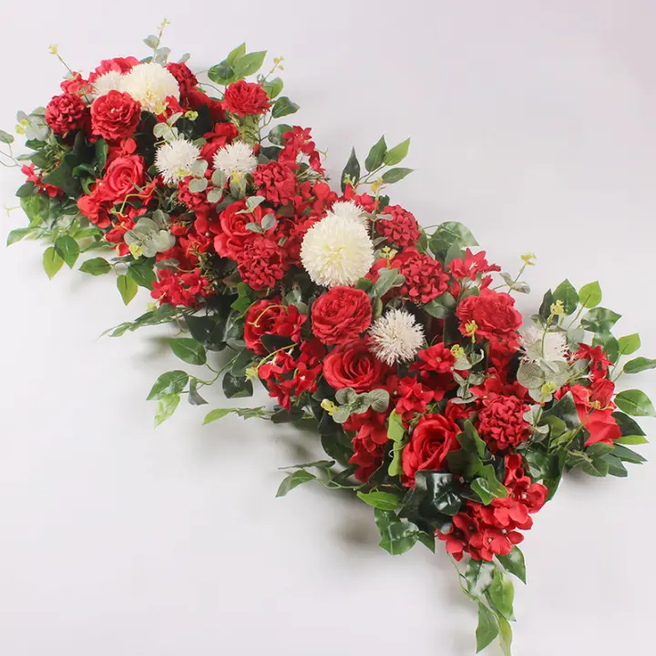 Decoración De Muralla De Flores Para Boda DIY 50/100cm Silkworm Peonías Y Rosas Artificiales Suministros Para Arreglo Floral Decoración De Arco De Boda Y Fondo - 1