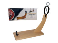 HAPPY FRIENDS Jamonero de Madera y Acero + Cuchillo Jamonero Acero Inoxidable | Soporte de Jamón | Soporte para pata y paleta de Jamón serrano e ibérico | Cuchillo Jamonero Acero Inox. | Fácil de Limpiar | Dos Modelos de Soporte a Elegir - details 5