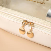 Bolsa De Maquillaje De Cuero Genuino Multi-capas Para Seco Y Humedo Impermeable Bolsa De Viaje Para Cosméticos Y Toallitas Portátil Y Estiloso - details 5