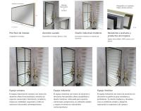 THEROSE Espejo Vestidor Blanco, Espejo Industrial, Aluminio, Espejo Probador, 120 x 60 cm, Espejo Pared, Espejo probador (Blanco) - details 5