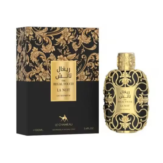 Perfume Árabe 100% Original Regal Touch Le Nuit EDP 100ml para Hombre – Fragancia Exquisita y Seductora con Oud, Ámbar y Almizcle, Aroma Potente y Sofisticado, Larga Duración, Ideal para Noches Elegantes y Eventos Exclusivos – Autenticidad y Lujo en Cada - 1