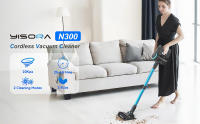 Aspiradora Sin Cable YISORA N300, Succión Potente de 20kPa, Recipiente de Polvo de 0.8L, Batería de 2200mAh, Hasta 40 minutos de Autonomía, 2 Modos de Limpieza, menor que 70dB, Ultra Ligera, Azul - details 0