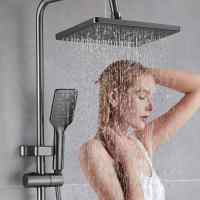 Ducha Termostática Acero Inoxidable - Cabezal Autolimpiante Alta Presión, Aluminio+ABS para Baño Hogar - details 3