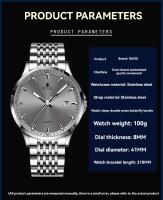 Reloj De Cuarzo Para Hombre RUIGE Acero Inoxidable Impermeable Con Calendario Y Luz Nocturna Estilo Versátil Moda B2-2 - details 5